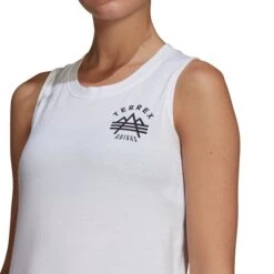 Adidas Terrex Graphic Sleeveless T-Shirt White Black Women -Outdoor Outfit Store ad he1762 004