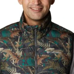 Columbia Powder Lite Vest Green Forest Brown -Outdoor Outfit Store cl 1748031 370 006