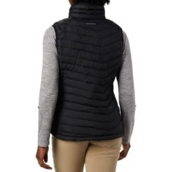 Columbia Powder Lite Gilet Black White Logo Women -Outdoor Outfit Store cl 1757411 011 004