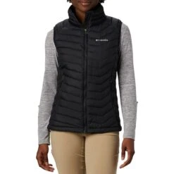 Columbia Powder Lite Gilet Black White Logo Women