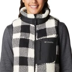 Columbia West Band Vest Black White Women -Outdoor Outfit Store cl 1939914 192 004