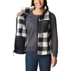 Columbia West Band Vest Black White Women -Outdoor Outfit Store cl 1939914 192 006