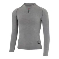 Finisseur Merino Thermal Long Sleeve Base Layer Top Grey