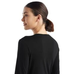 Icebreaker Sphere II Long Sleeve T-Shirt Black Women -Outdoor Outfit Store ib 0a56ej001 005