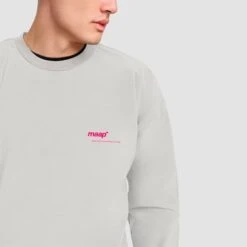 Sweatshirt MAAP Training Crew Greyish White Pink -Outdoor Outfit Store map maf018 bir 005
