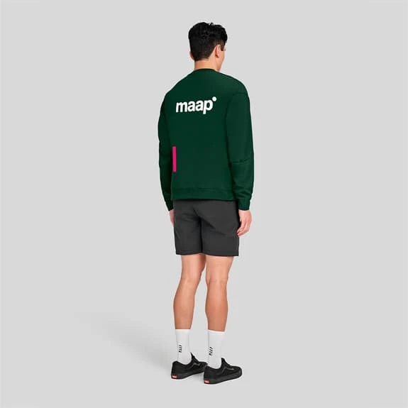 MAAP Training Crew Sweatshirt Dark Green White 3 MAAP Training Crew Sweatshirt Dark Green White - Image 3