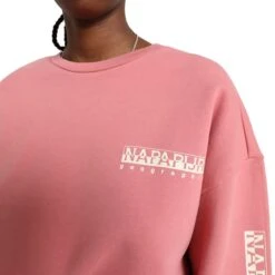 Napapijri B-Roen Cropped Sweatshirt Pink Women -Outdoor Outfit Store nap na4fs9pb1 005