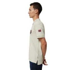 Napapijri Elice Short Sleeve Polo Beige -Outdoor Outfit Store nap np0a4e2oh36 003