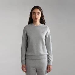 Napapijri Balis Crew Sweatshirt Light Grey Women -Outdoor Outfit Store nap np0a4fsd160 003