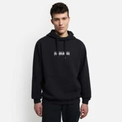 Napapijri Box 1 Hoodie Black White -Outdoor Outfit Store nap np0a4gbe176 003