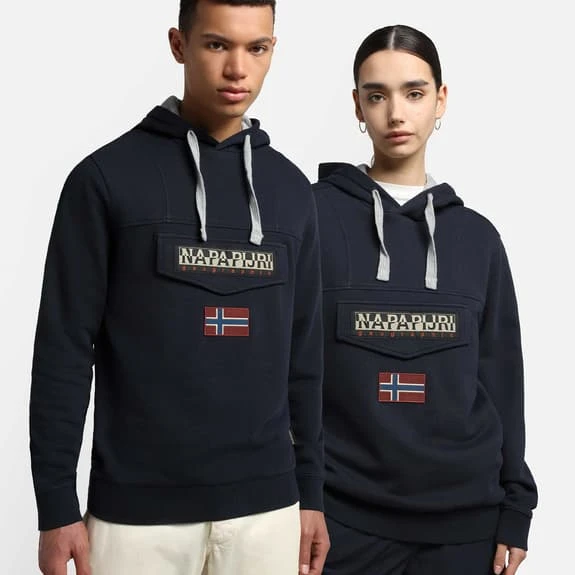 Napapijri Burgee Hoodie Navy Blue 3 Napapijri Burgee Hoodie Navy Blue - Image 3