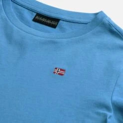 Napapijri Salis 2 Short Sleeve T-Shirt Blue Red Kids -Outdoor Outfit Store nap np0a4gehb2c1 003
