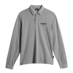 Napapijri Ayas 1 Long Sleeve Polo Shirt Light Grey