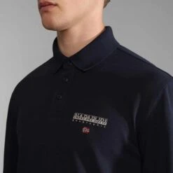 Napapijri Ayas 1 Long Sleeve Polo Shirt Navy Blue -Outdoor Outfit Store nap np0a4gjx176 005