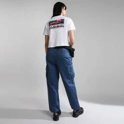 Napapijri Cold Crop T-Shirt White Women -Outdoor Outfit Store nap np0a4glf002 005