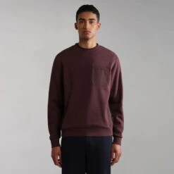 Napapijri Nynorsk Sweatshirt Maroon -Outdoor Outfit Store nap np0a4gp1re7 003