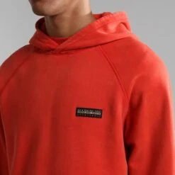 Napapijri Nidaros Hoodie Red Orange -Outdoor Outfit Store nap np0a4gp4rr9 005