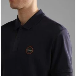 Napapijri Whale Short Sleeve Polo Shirt Navy Blue -Outdoor Outfit Store nap np0a4gqg176 005