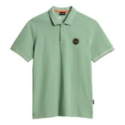 Napapijri Whale Short Sleeve Polo Shirt Mint Green