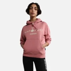 Napapijri Orellana Hoodie Cream Pink Women -Outdoor Outfit Store nap np0a4gxqpb11 003