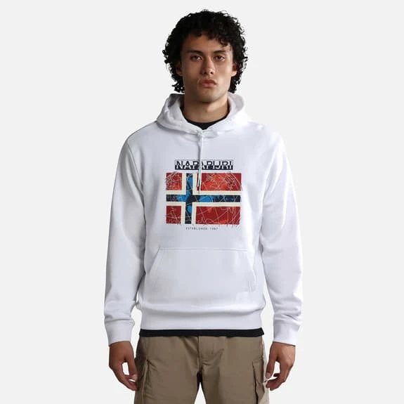 Napapijri Guiro Hoodie White 3 Napapijri Guiro Hoodie White - Image 3