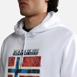 Napapijri Guiro Hoodie White 11 Napapijri Guiro Hoodie White -Outdoor Outfit Store nap np0a4gzt0021 006