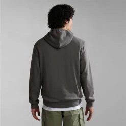 Napapijri Guiro Hoodie Grey Red -Outdoor Outfit Store nap np0a4gzth311 003