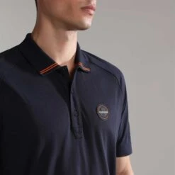 Napapijri Icale Short Sleeve Polo Shirt Navy Blue -Outdoor Outfit Store nap np0a4h141761 005