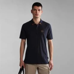 Napapijri Icale Short Sleeve Polo Shirt Navy Blue -Outdoor Outfit Store nap np0a4h141761 006