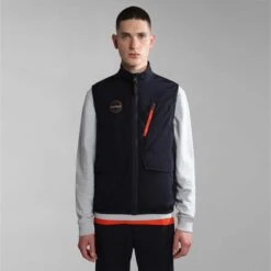 Napapijri Rionapo Gilet Navy Blue Orange -Outdoor Outfit Store nap np0a4h2q1761 003