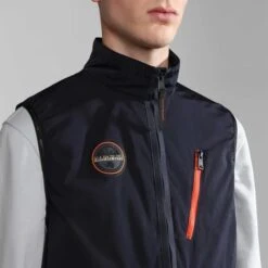 Napapijri Rionapo Gilet Navy Blue Orange -Outdoor Outfit Store nap np0a4h2q1761 006