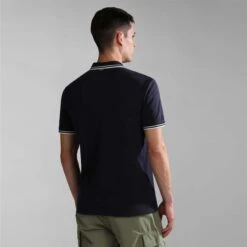 Napapijri Macas Short Sleeve Polo Shirt Navy Blue -Outdoor Outfit Store nap np0a4h5z1761 004