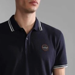 Napapijri Macas Short Sleeve Polo Shirt Navy Blue -Outdoor Outfit Store nap np0a4h5z1761 005