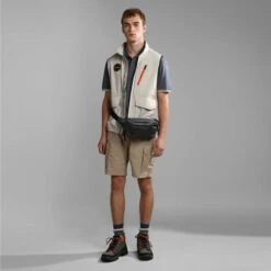 Napapijri Macas Short Sleeve Polo Shirt Dark Grey -Outdoor Outfit Store nap np0a4h5zb4d1 003