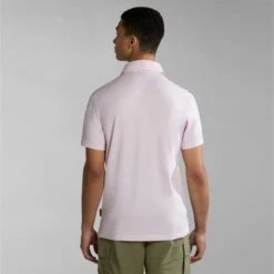 Napapijri Huilca Short Sleeve Polo Shirt Light Pink -Outdoor Outfit Store nap np0a4h7kp851 005