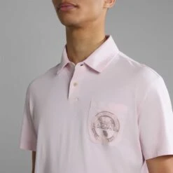 Napapijri Huilca Short Sleeve Polo Shirt Light Pink -Outdoor Outfit Store nap np0a4h7kp851 006