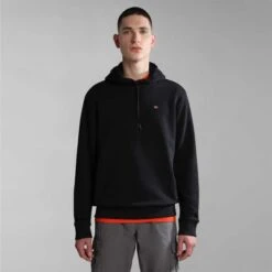 Napapijri Balis Hoodie Black Red -Outdoor Outfit Store nap np0a4h8a0411 006