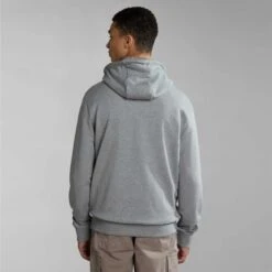 Napapijri Balis Hoodie Grey Red -Outdoor Outfit Store nap np0a4h8a1601 004