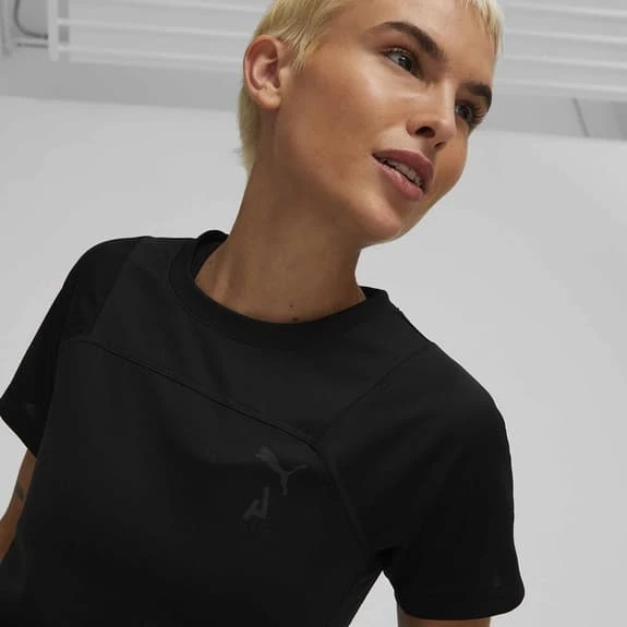 Puma Seasons Logo Short Sleeve T-Shirt Black Women 4 Puma Seasons Logo Short Sleeve T-Shirt Black Women - Image 4